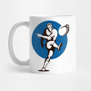 Rugby Kicker Retro Mug